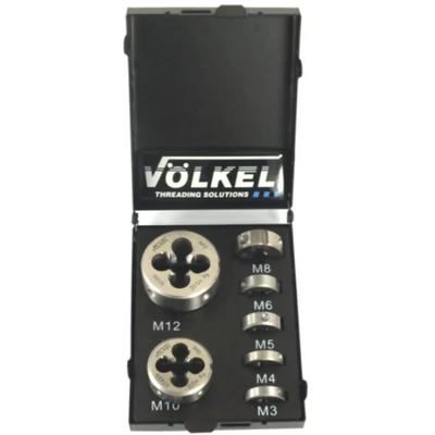 Menetmetsző készlet (7 részes)  M3-M12, HSS-E  Völkel 49522 Menetmetsző készlet (7 részes)  M3-M12, HSS-E  Völkel 49522