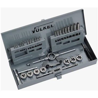 Menetmetsző - fúró készlet (31 részes)  M3-M12, HSS  Völkel 49501 Menetmetsző - fúró készlet (31 részes)  M3-M12, HSS  Völkel 49501