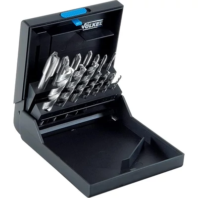 Gépi menetfúró készlet fúrókkal (14 részes)  M3-M12, terelő éllel, HSS-E  Völkel 47835 Gépi menetfúró készlet fúrókkal (14 részes)  M3-M12, terelő éllel, HSS-E  Völkel 47835