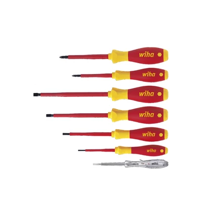 WIHA SoftFinish® villanyszerelő lapos/Phillips csavarhúzókészlet, 7 részes. 320N SF K7: 00834