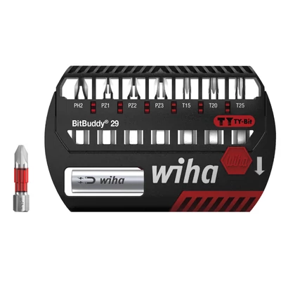 Bit klt 8R TY piros PH/PZ/Torx Bitbuddy29 SB7945TY903 WIHA 42137