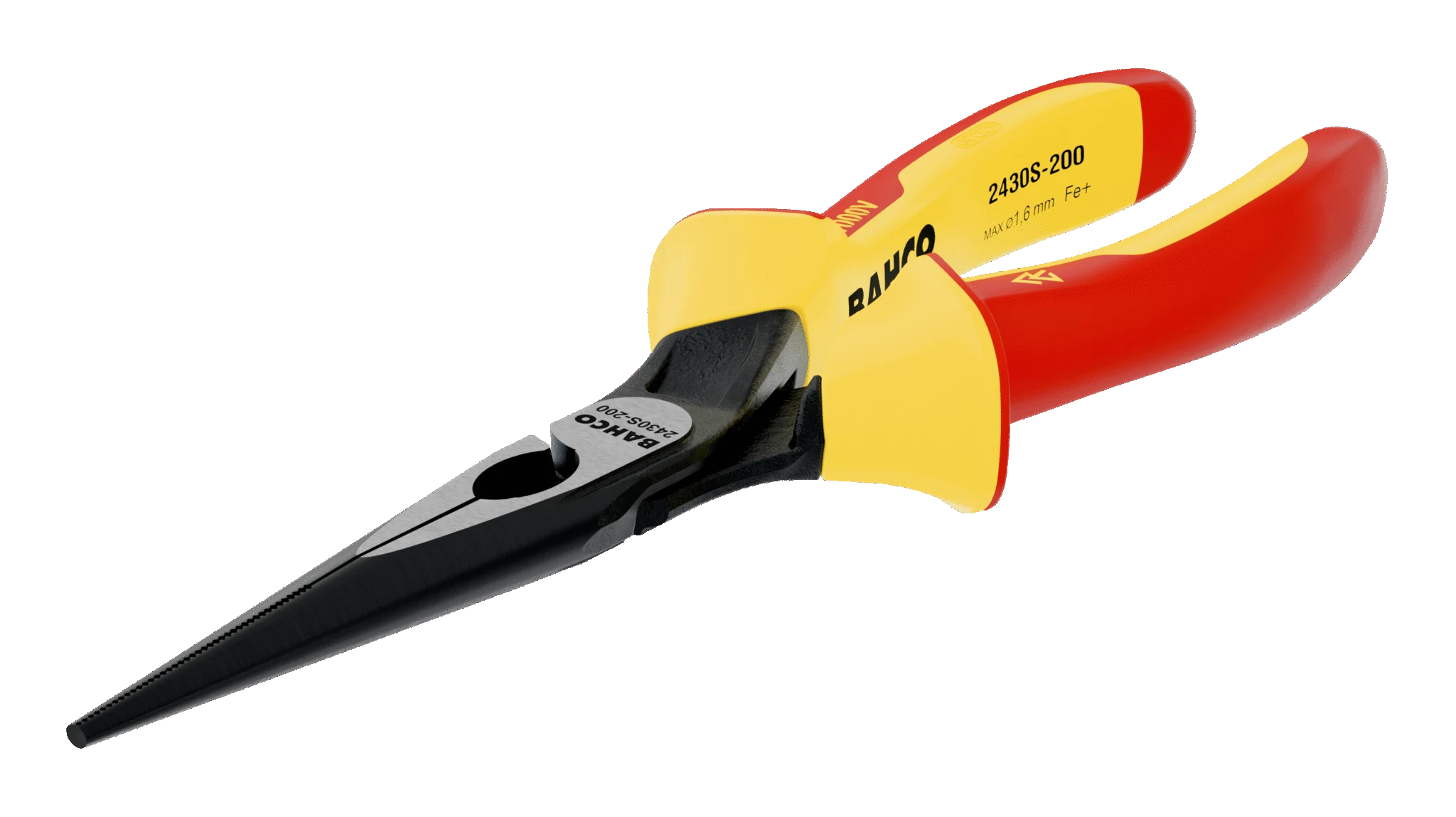 Szigetelt hegyescsőrű fogó 200mm Bahco 2430 S-200