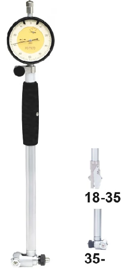 Furatmérő óra készlet 3-részes 0.01mm 18-35mm, 35-50mm, 50-160mm, mérőórával Asimeto 484-63-8