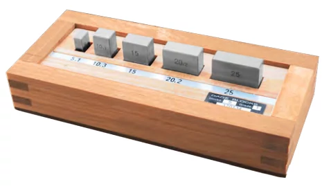 Mérőhasáb készlet, acél, mikrométer ellenőrzéséhez 0-25mm Asimeto 531-15