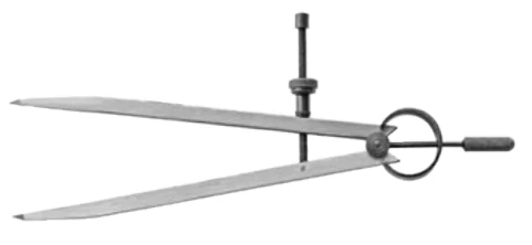 Rugós körző edzett csúccsal 125 mm Asimeto: 1400-002