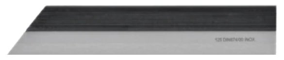 Élvonalzó, rozsdamentes, 125 mm DIN 874-00 Asimeto: 301-42