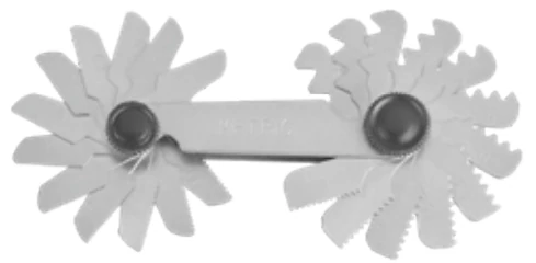 Menetsablon 60° metrikus, 0,25-6,00/24 db, Asimeto: 303-10