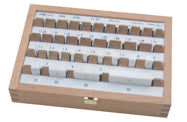 Kerámia mérőhasáb készlet, 1,005-50 mm/32 db, 1. tűrési osztály Asimeto: 502-01