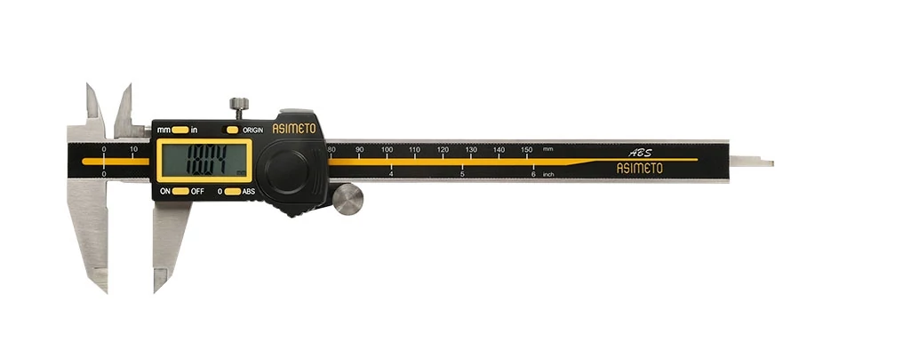 Digitális tolómérő ABS Premium Line továbbító görgővel 0-150/0,01mm +/-0,02mm Asimeto 307-56-3