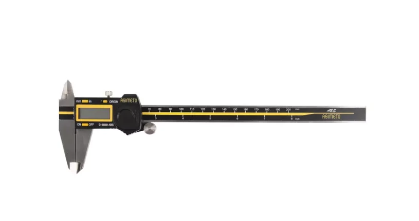 Digitális tolómérő ABS Premium Line továbbító görgővel 0-200/0,01mm +/-0,03mm Asimeto 307-58-3