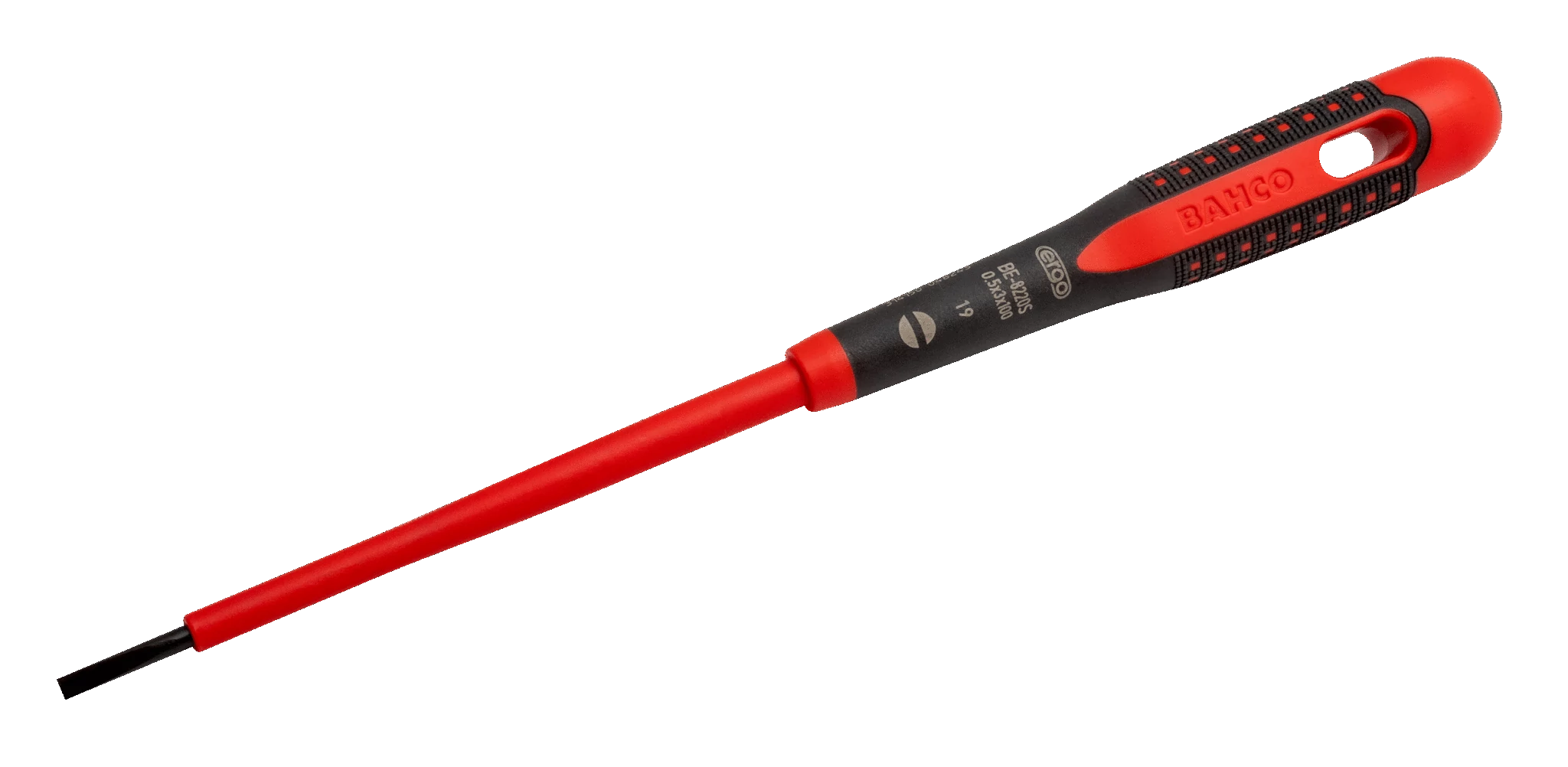 Csavarhúzó, Ergo™, szigetelt, lapos, 1.0 x 8.0 x 175 mm Bahco: BE-8065S