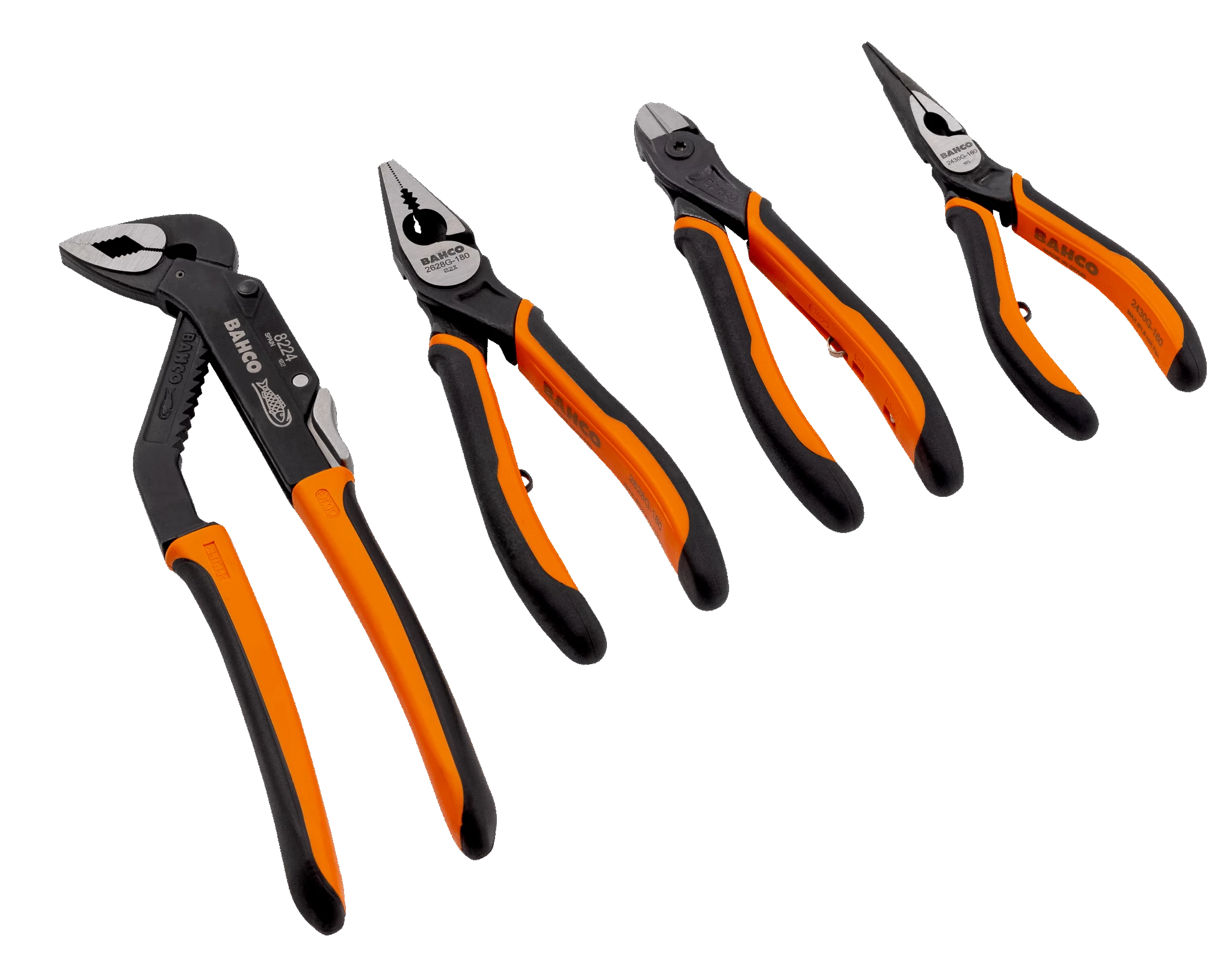 ERGO fogókészlet 4-részes (vízpumpa, oldalcsípő, kombinált, hegyescsőrű) Bahco 9897