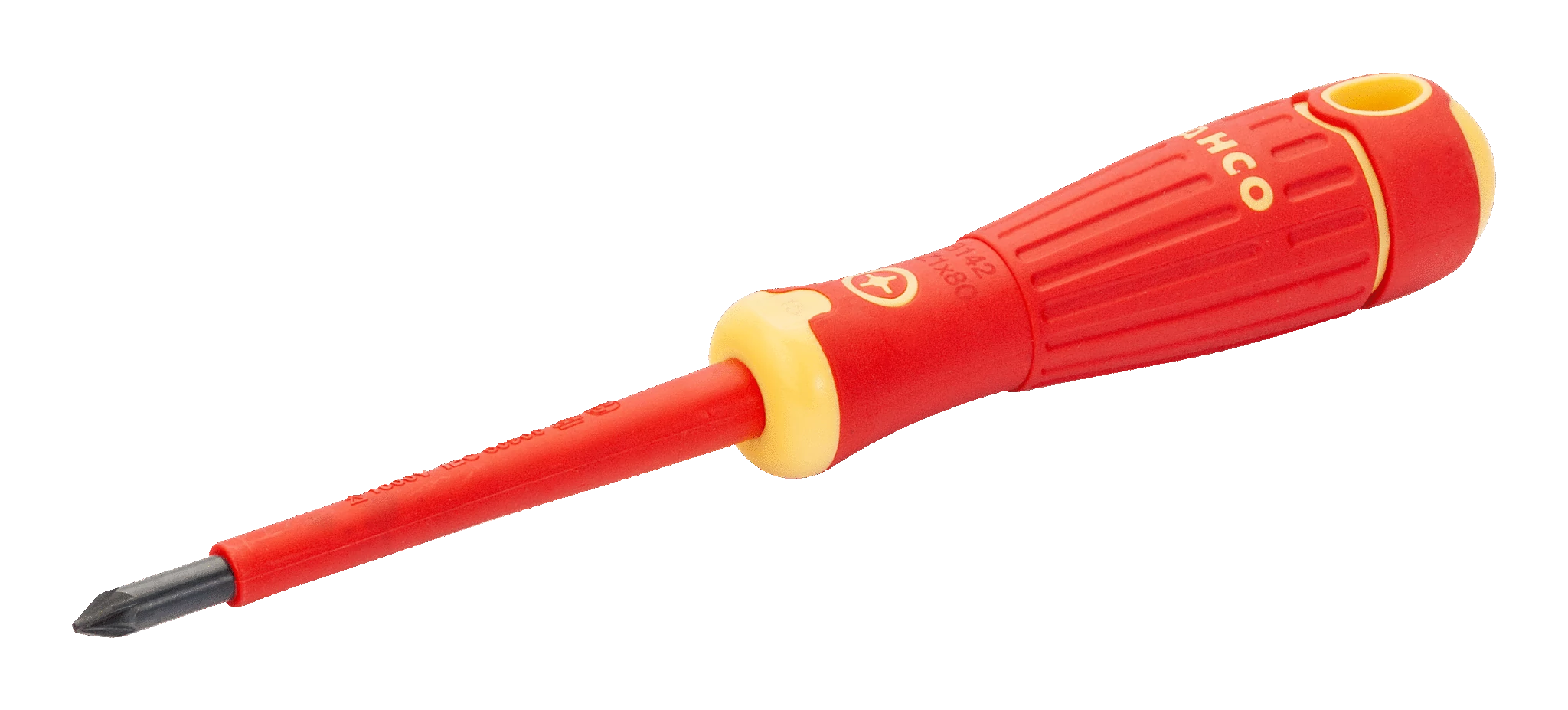 Csavarhúzó, szigetelt, PZ 2, 175 mm Bahco: B142.002.175