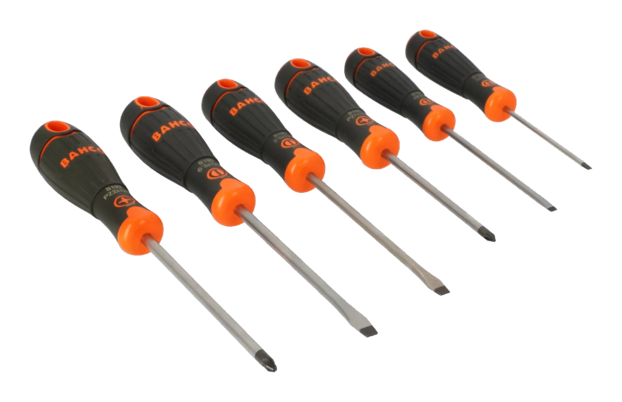 Csavarhúzó-készlet, BahcoFit, 6-részes, lapos + PZ Bahco: B219.016