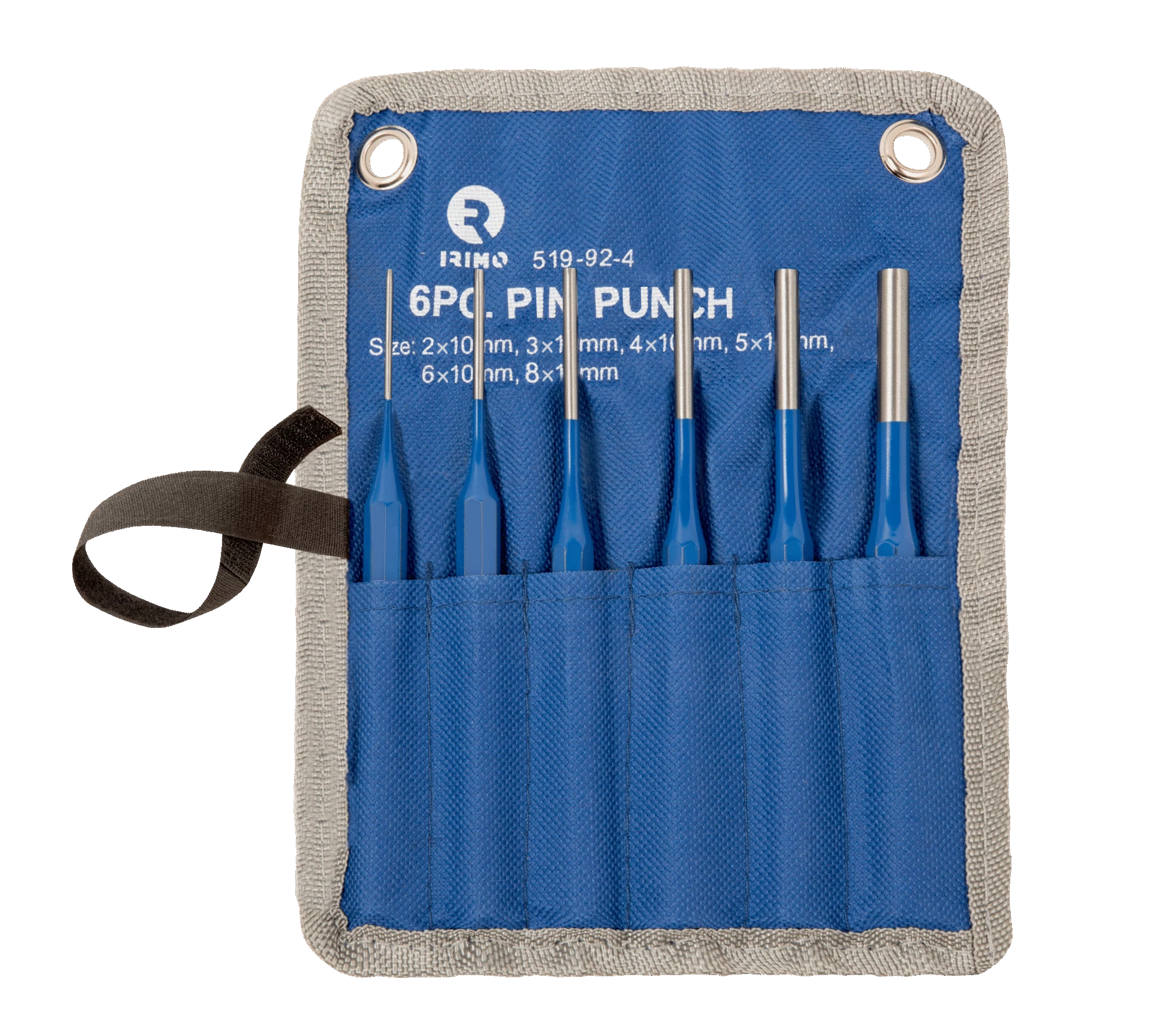 Csapszegkiütő készlet 6-részes műanyag dobozban 2-8mm IRIMO 519-92-4