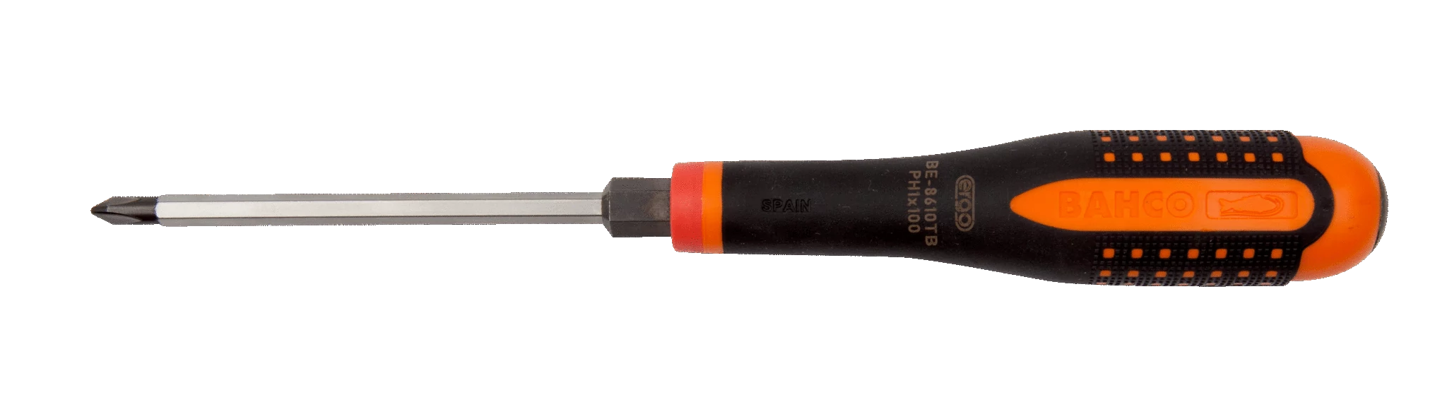 Üthető nyélvégű, csavarhúzó PH -1 x 100 mm,  Bahco  ERGO™  BE-8610TB