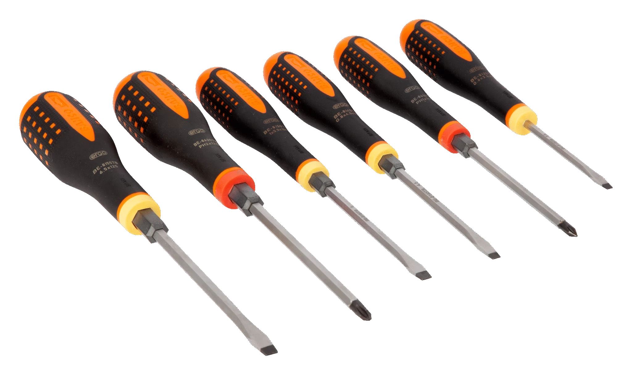 ERGO™ Csavarhúzó-készlet, üthető nyélvégű, 6-részes, lapos+PH Bahco: BE-9881TB
