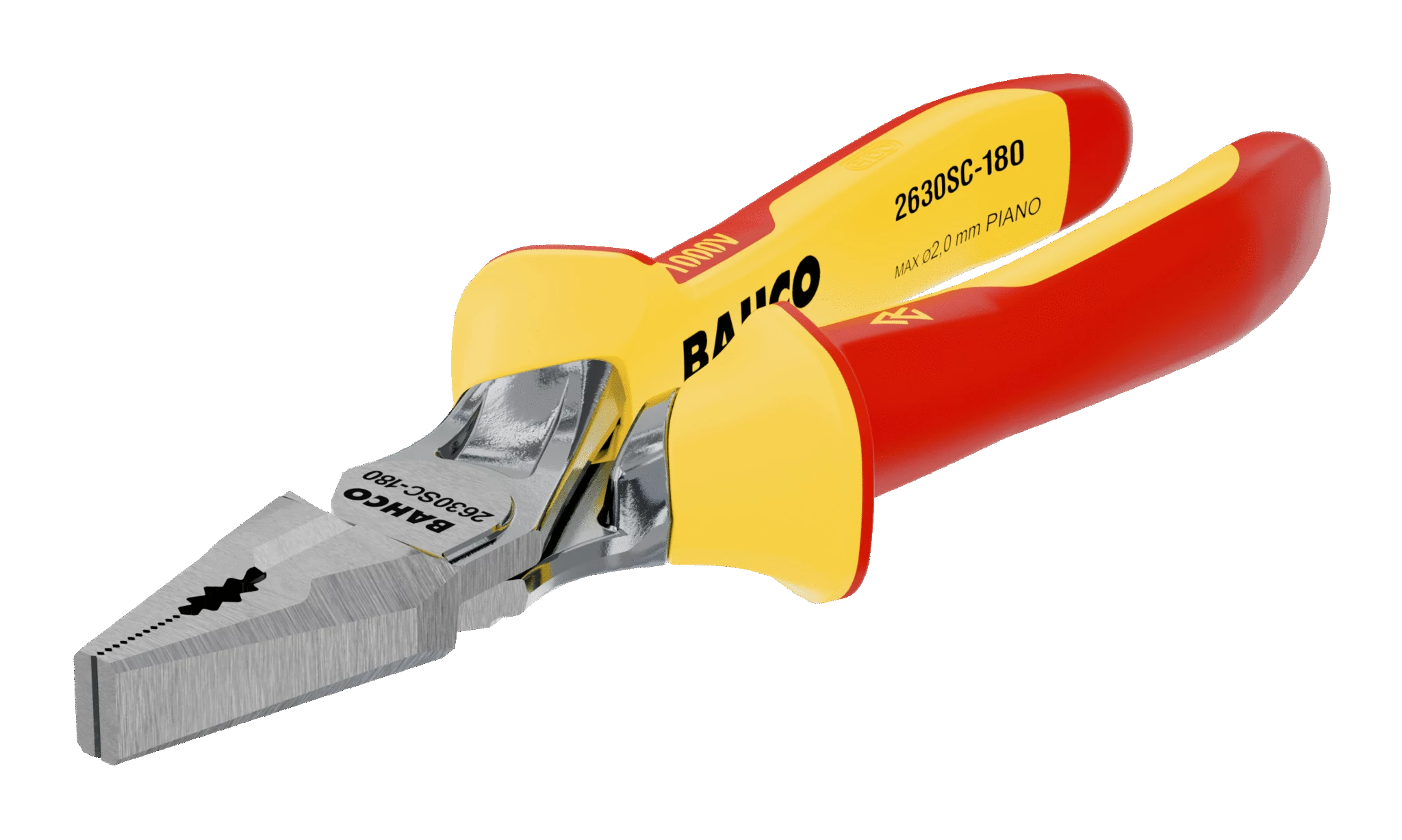 Szigetelt kombináltfogó, erősített vágóéllel 180MM ERGO Bahco: 2630SC-180