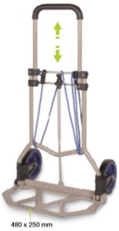 Összecsukható kézikocsi, teherbírás 90 kg Irimo 9063FT90