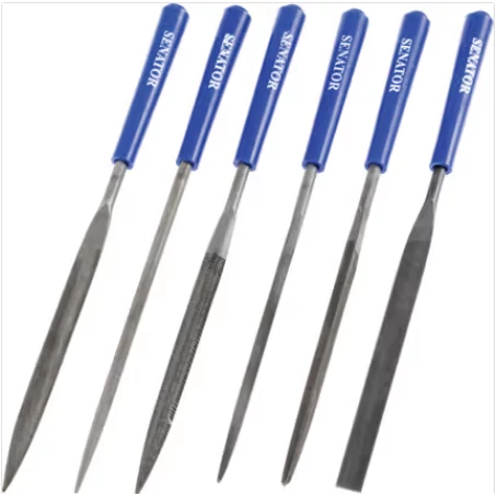 Tűreszelő készlet 160 mm 6 darabos félsimító műanyag tokban SENATOR SEN-031-6980K