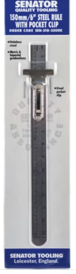 ACÉLVONALZÓ ZSEBAKASZTÓVAL (150mm)  SENATOR SEN-518-3500K