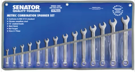 CSILLAG-VILLÁSKULCSOK KÉSZLETBEN, METRIKUS, 14 DB-OS KÉSZLET   SEN-582-5202C