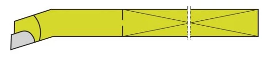 Keményfémlapkás esztergakés furatkés jobbos 223726 12x12 mm U30