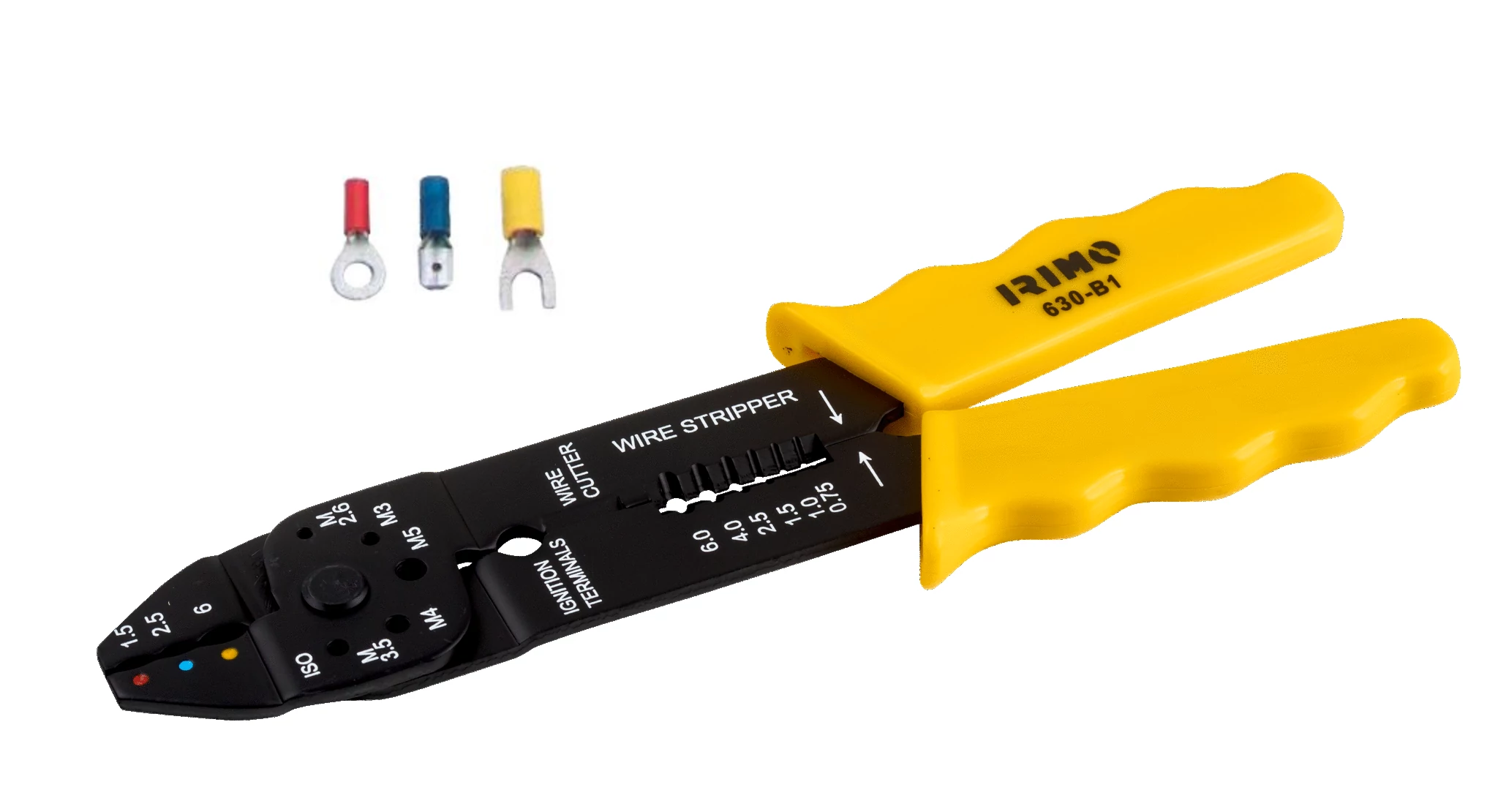 Krimpelő fogó szigetelt csatlakozókhoz  Irimo: 630-B1-1