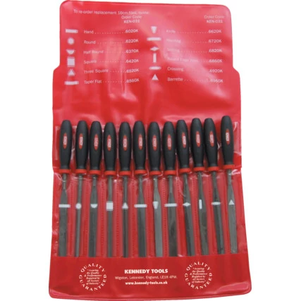Tűreszelő készlet 16cm hosszú 12 darabos  KENNEDY: KEN-031-6990K