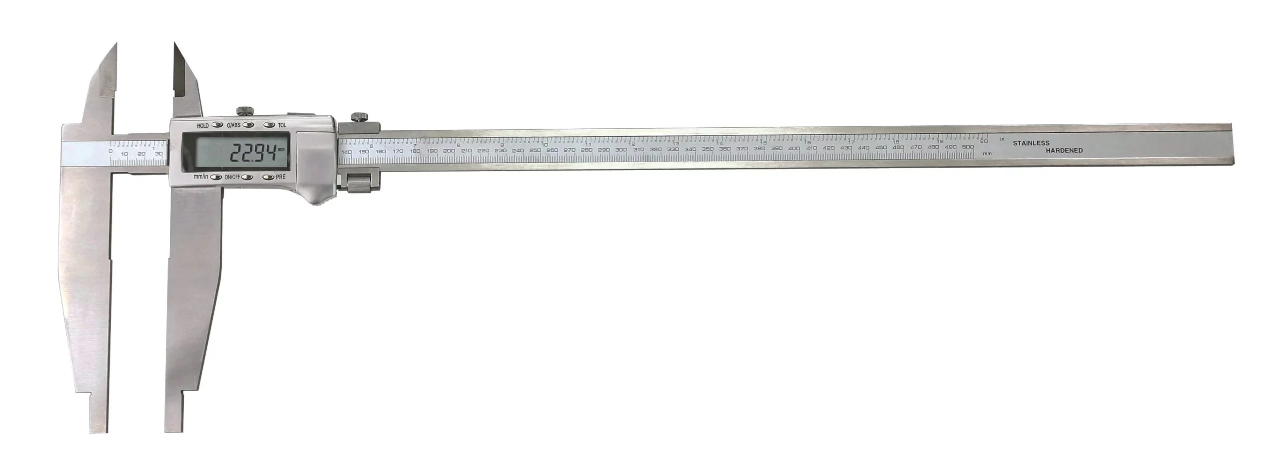 Digitális prec. műhely tolómérő mérőcsúccsal és furatmérő pofával 500/150-0,01/0,0005