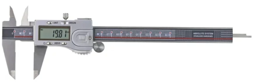 Digitális tolómérő 0-150mm/0,01mm,  fémházas, Absolute mérési rendszerrel MIB 02026110