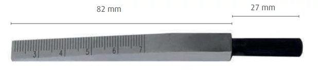 Mérőék 2-7 mm/0,1mm krómozott acél MIB 08082026