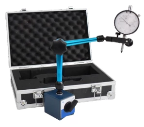 Analóg mérőóra 0-10/0,01mm csuklós mágneses állvánnyal alu kofferben MIB 01005025