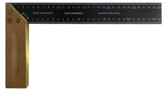 Asztalos derékszög bükkfa talppal, 300x170 mm MIB 03045012