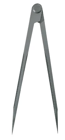 Hegyeskörző szegecspánttal, 150 mm, edzett hegy, DIN 6486  MIB 04048000