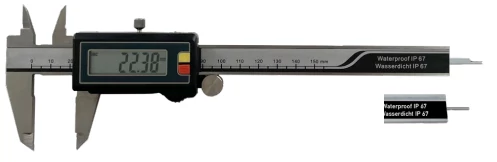 Digitális tolómérő 150mm/0,01mm, IP67 1,6mm-es kerek mélységmérővel MIB 02026370