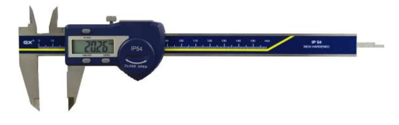 Digitális tolómérő 200/0,01mm, pontosság: 0,02mm, csavarrögzítéssel IP54 MIB 02026382