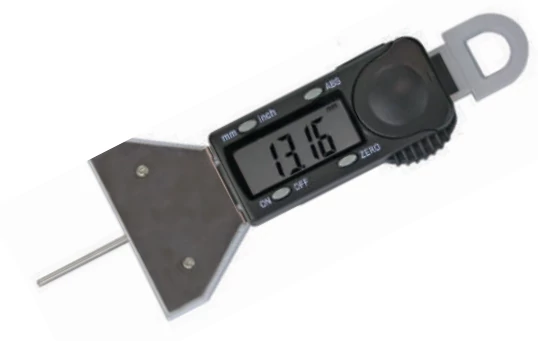 Digitális mélységmérő 0-25/0,01mm, mérőhíd: 53mm, 2,5mm-es rugós stift, műanyag ház MIB 02026017