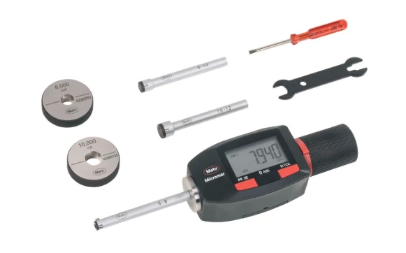 Micromar 44 EWRi Digitális hárompontos  furatmikrométer készlet (3 db) 6-12mm, 8,10mm beállítógyűrűkkel Mahr 4191340