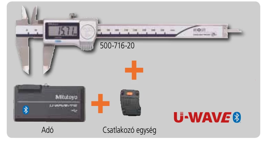 Digitális ABS IP67 tolómérő 150 mm + adó + csatlakozó egység Mitutoyo: 500-916-20