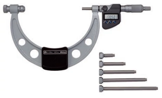 Digimatic külső mikrométer 6db cserélhető ülékkel 0-150mm/0,001mm Mitutoyo 340-251-30
