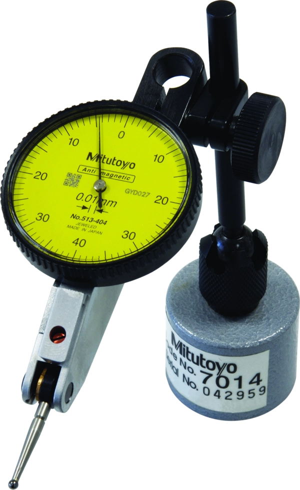 Szögtapintós mérőóra mágneses állvánnyal 0-0,8mm/0,01mm, 40mm-es átmérővel Mitutoyo 513-908-10E