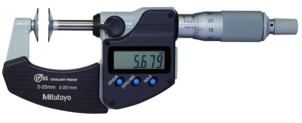 Digitális tárcsás mikrométer 0-25 mm, IP65, adatkimenettel Mitutoyo 323-250-30