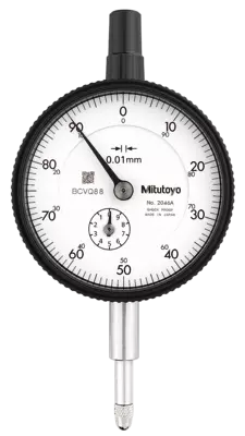 Analóg mérőóra 0-10/0,01mm átmérő 57mm, rögzítőfüles hátlap Mitutoyo 2046A