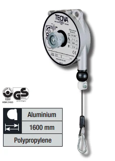 Balancer 0,2-0,5kg 1600 mm, műanyag (polipropilén) kötél TECNA 9310NY