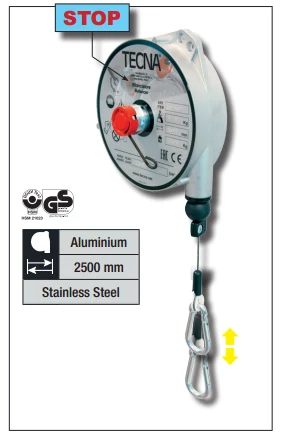 Balancer 2-4 kg, 2500 mm, STOP funkcióval  TECNA 9346