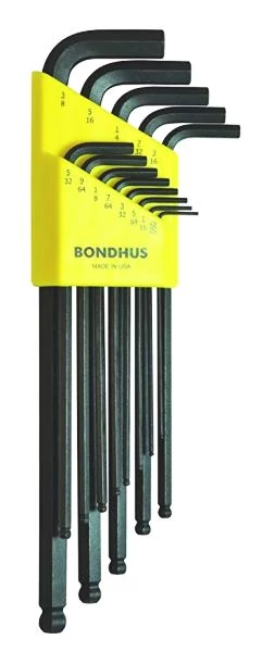 0,050-3/8 inch L-imbuszkulcs készlet hosszú gömbvégű BLX13, Bondhus: 10937
