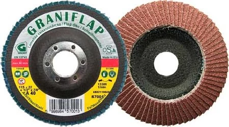 Lamellás csiszolótárcsa korund (kúpos)   Graniflap 115x22,23 A60: GRANIT 57002