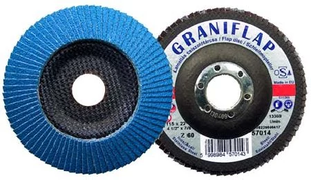 Lamellás csiszolótárcsa cirkon (kúpos)   Graniflap 125x22 Z40: GRANIT 57017