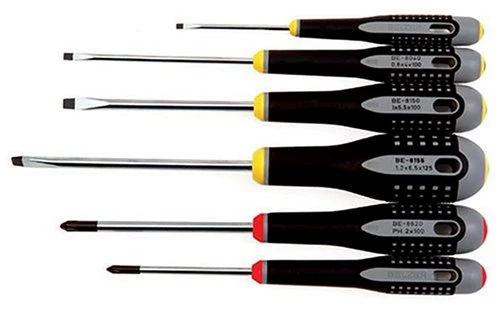 ERGO™ Csavarhúzó-készlet, 6-részes, lapos+PH Bahco: BE-9881